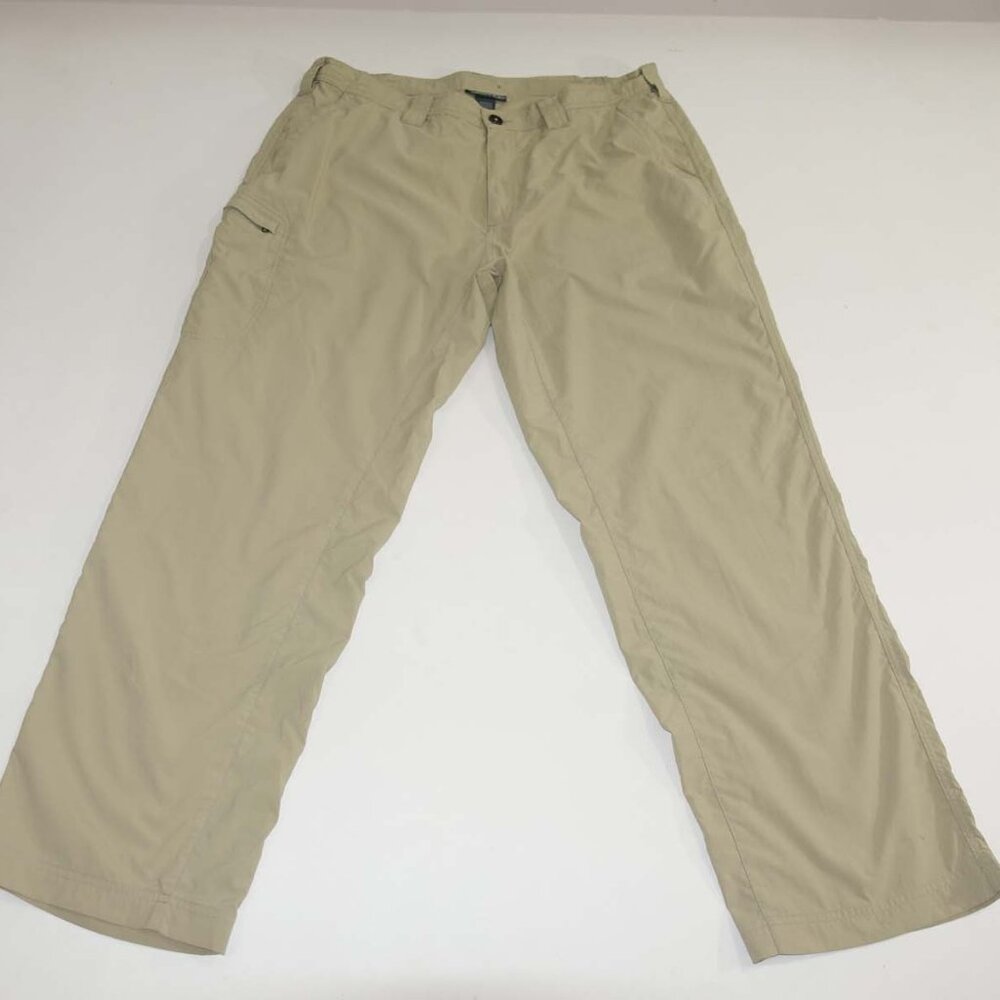 ExOfficio Men's Cargo Hiking Pants 38 x 30 Khaki Beige 100% Nylon Trouser